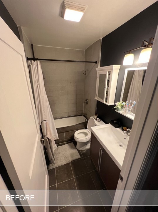 Sassy Brassy Black Bathroom